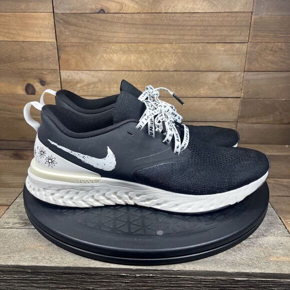 Nike Odyssey React 2 FK AS Men's Size 7 Womens 9 Black Athletic Sneakers Lace Up - Picture 1 of 10